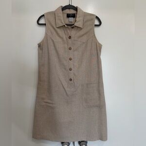 Sleeveless Country Western Button-Front Shift Dress